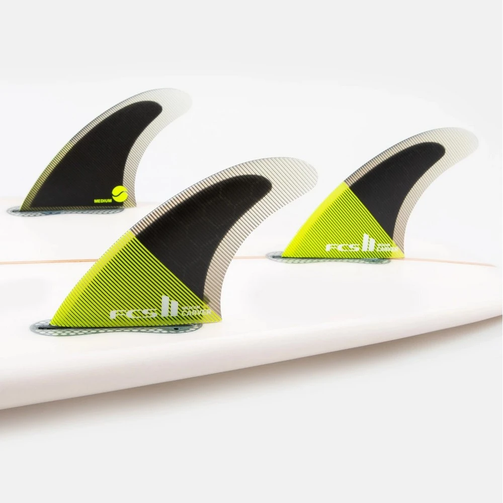 AILERONS SURF FCS II CARVER PC MEDIUM ACID/BLACK SET DE 3 1 AILERONS SURF FCS II CARVER PC MEDIUM ACID/BLACK SET DE 3
