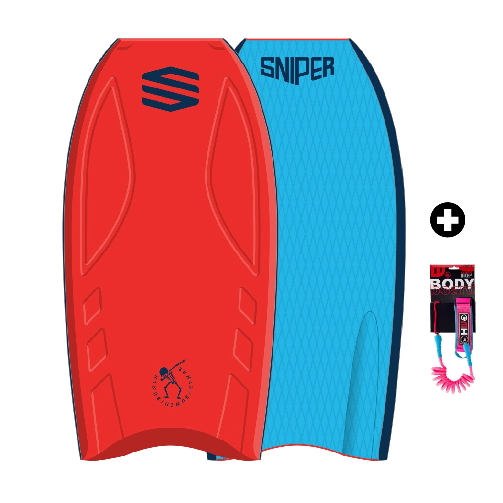 Sniper Bodyboards BODYBOARD SNIPER BUNCH II EPS IMPROVE SERIES ROUGE/BLEU