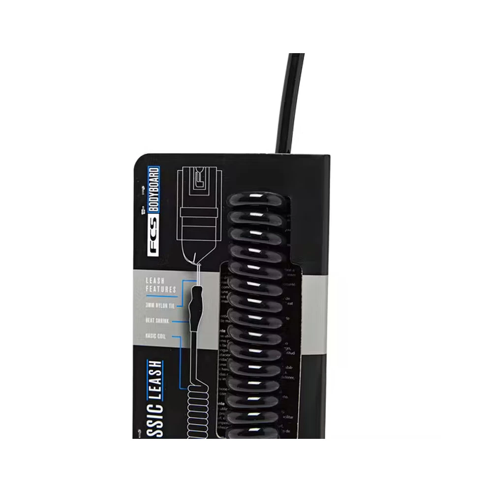 Leash FCS Bodyboard Classic Noir/blanc 2 Leash FCS Bodyboard Classic Noir/blanc – Image 2