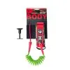LEASH BODYBOARD HOWZIT VERT/ROUGE